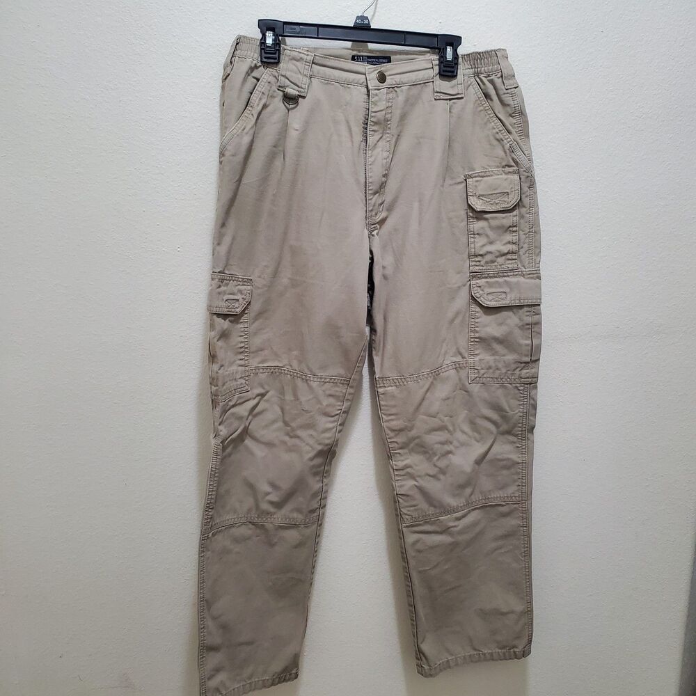 5.11 Tactical Mens Pants Khaki 34x32 Cargo Utility Pro Cotton #74251  Workwear